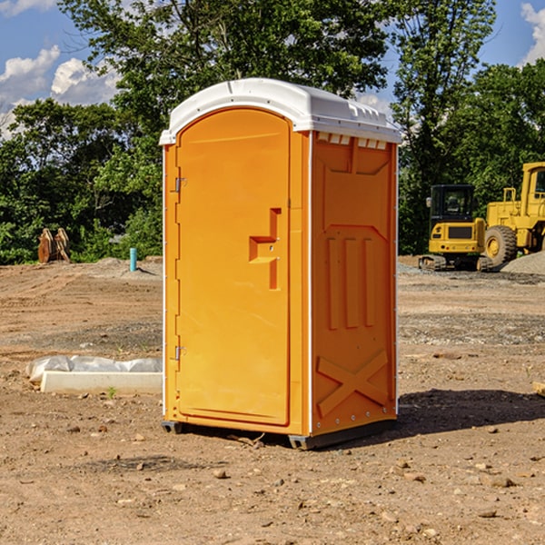 how often are the portable restrooms cleaned and serviced during a rental period in Kendall